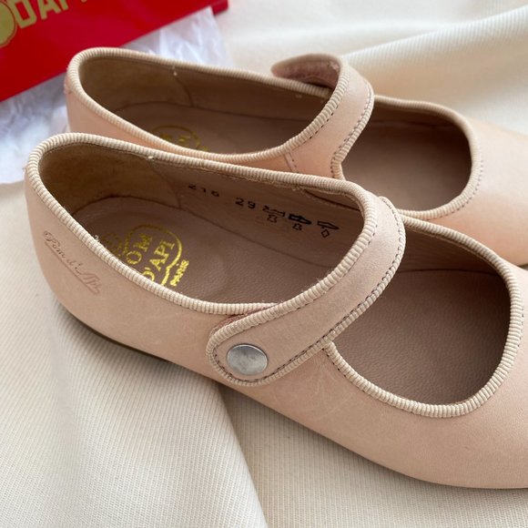 Pom d'Api "Daisy Baby" beige ballet flats, size 29. Fits like a US kids size 12. - Picture 3 of 9